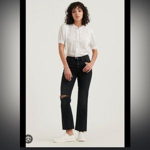 Lucky Jeans mid rise crop mini boot